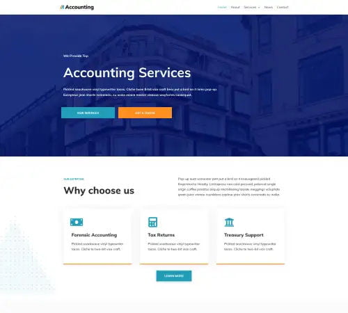 Accounting Website Design Examples