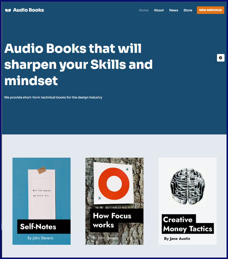 Audio-Books Website Design