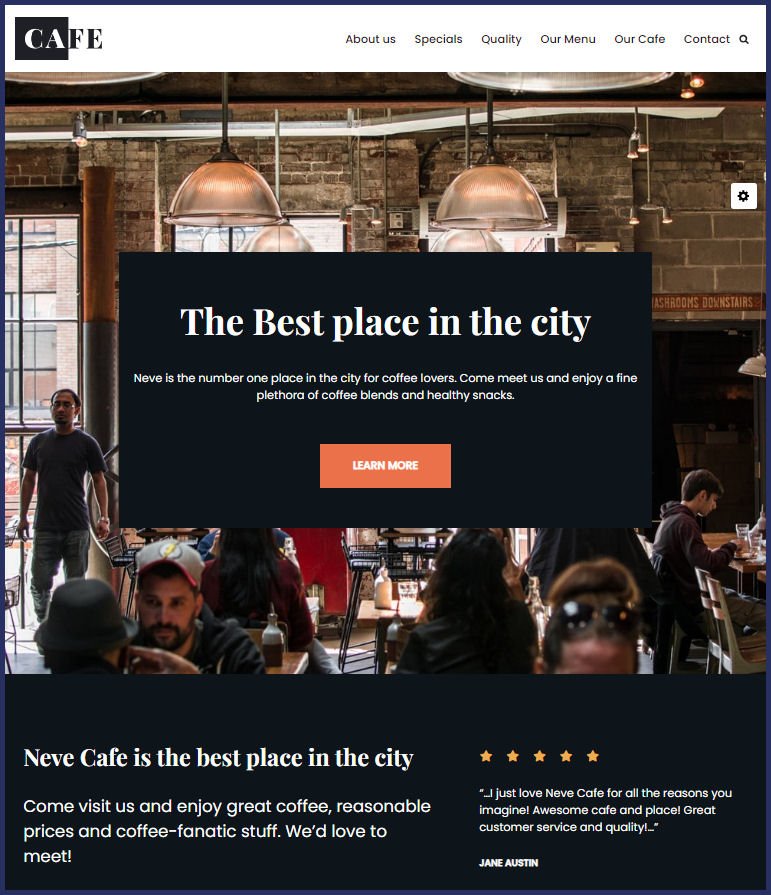 Coffee Shop Website Design