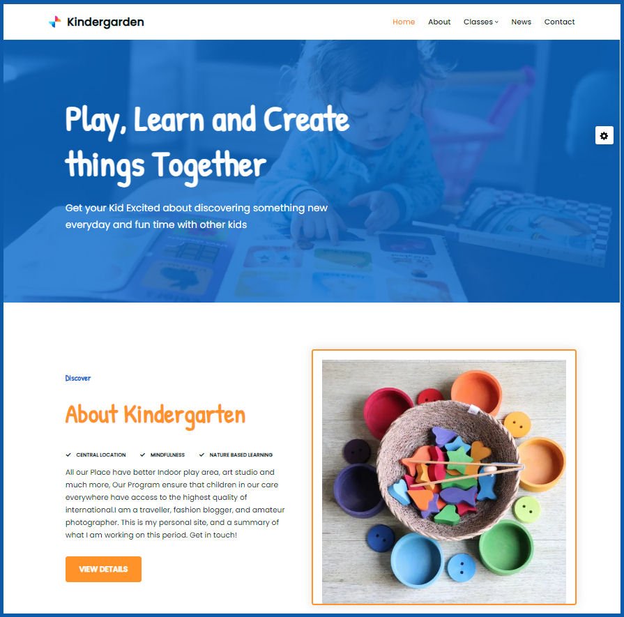 Education Site Design Kindergarten