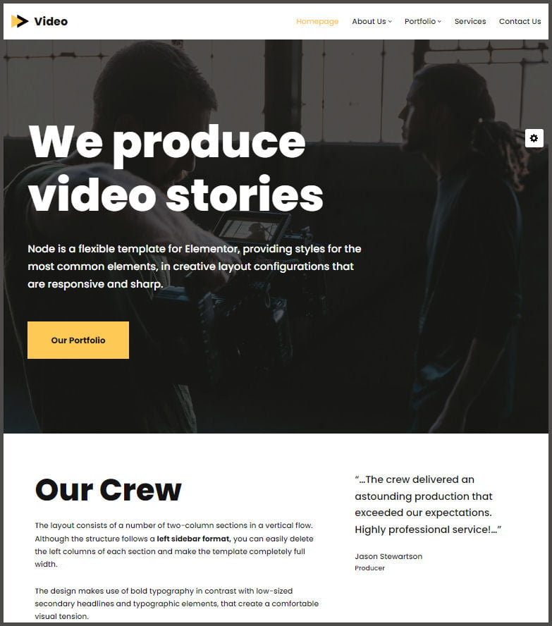 Video Production Website Design